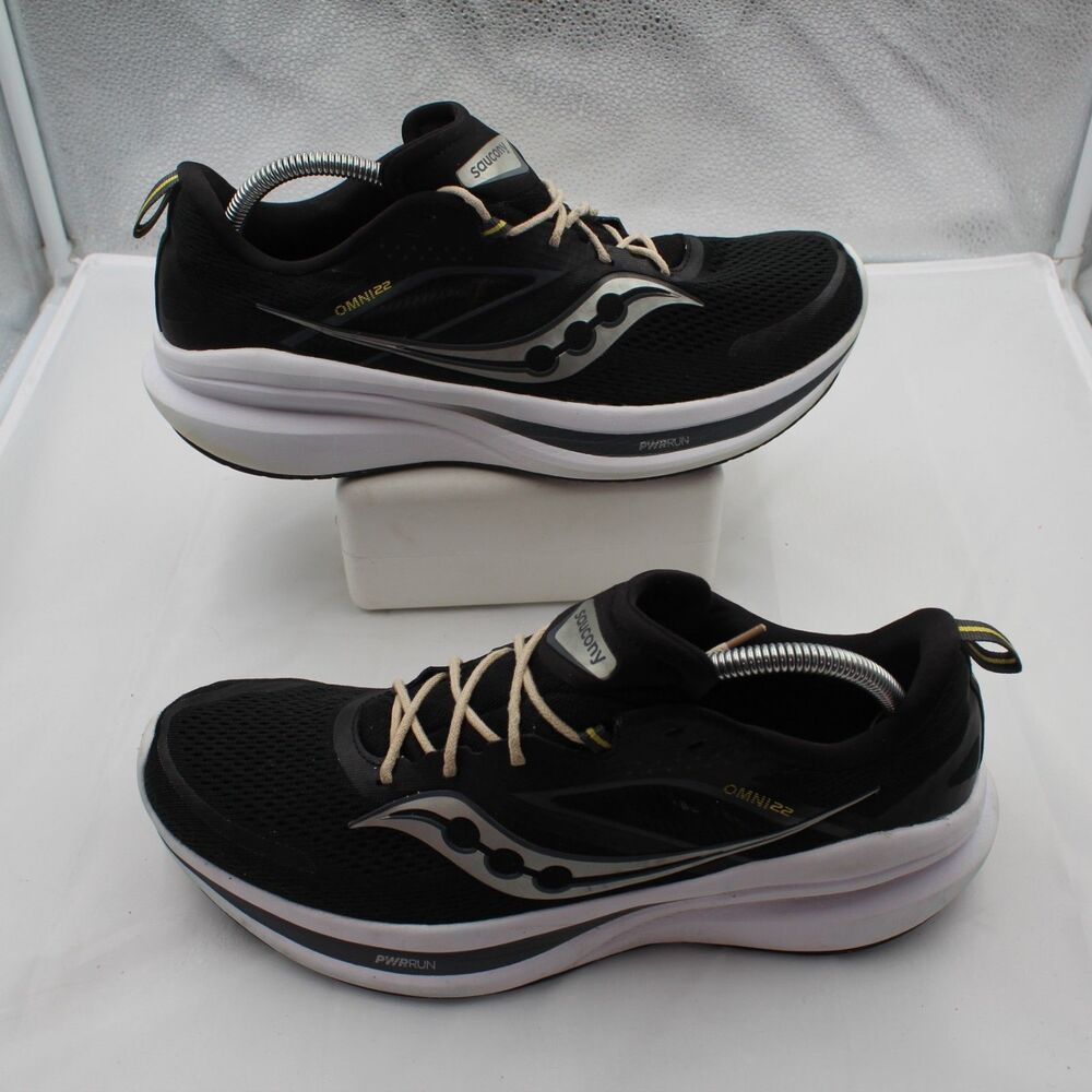 Saucony Omni 22 Men Size 10.5 Stability Running Shoes Cushioned Sneakers Black